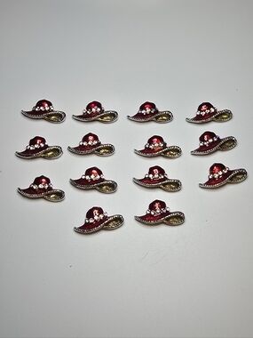 Red Decorative Hat Embellishments - Pack of 14